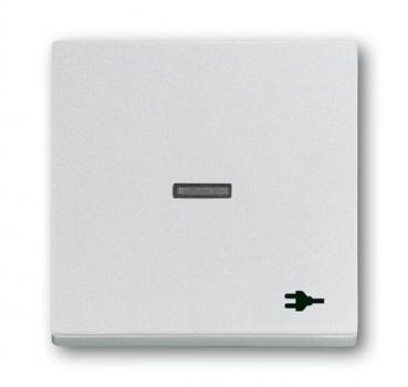 B+J Wippe mit Aufdruck, alusilber, future linear, Abdeckungen für Schalter/Taster 1789 ST-83