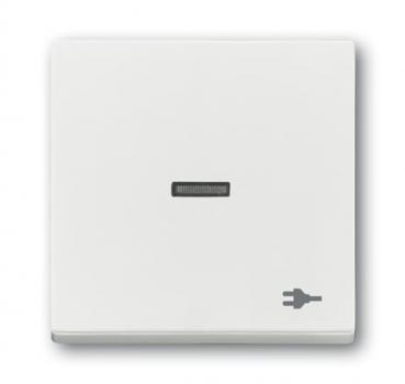 B+J Wippe mit Aufdruck, studioweiß matt, future linear, Abdeckungen für Schalter/Taster 1789 ST-884