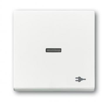 B+J Wippe mit Aufdruck, studioweiß, solo, Abdeckungen für Schalter/Taster 1789 ST-84