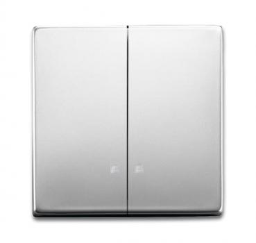 B+J Wippe, edelstahl, pur edelstahl, Abdeckungen fŸr Schalter/Taster 1785 K-866