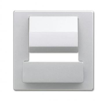 B+J Zentralscheibe fŸr Busch-powerDock, alusilber, USB-Ladeger_te, USB-Ladeger_te 6477-83