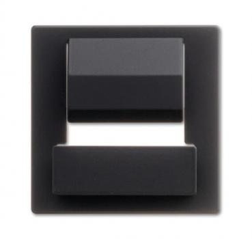 B+J Zentralscheibe fŸr Busch-powerDock, schwarz matt, USB-Ladeger_te, USB-Ladeger_te 6477-885