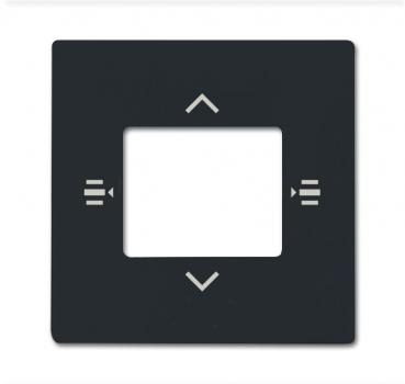 B+J Zentralscheibe fŸr Bedienelement 7-fach, anthrazit, Busch-Installationsbus KNX, Tasterankopplung KNX 6108/61-81