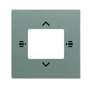 B+J Zentralscheibe fŸr Bedienelement 7-fach, graumetallic, Busch-Installationsbus KNX, Tasterankopplung KNX 6108/61-803