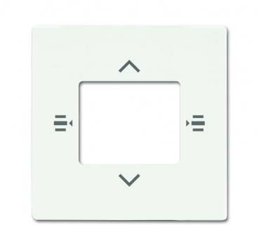 B+J Zentralscheibe fŸr Bedienelement 7-fach, studiowei§ matt, Busch-Installationsbus KNX, Tasterankopplung KNX 6108/61-884