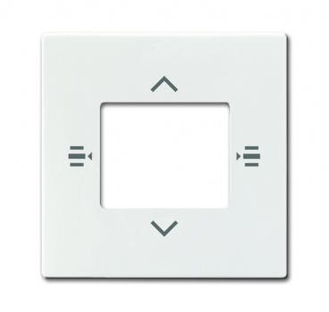 B+J Zentralscheibe fŸr Bedienelement 7-fach, studiowei§, Busch-Installationsbus KNX, Tasterankopplung KNX 6108/61-84