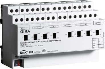 Gira Schaltaktor 8fach 16 A C Last KNX EIB REG 104600