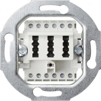 Gira TAE-Anschlussdose TAE 2 x 6/6 NFF Einsatz Wei§ 003202