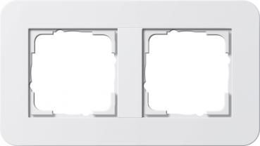 Gira Abdeckrahmen 2f Gira E3 Reinwei§/Reinwei§ 0212410