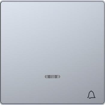 Merten Wippe mit Kontrollfenster und Aufdruck Klingel, Edelstahl, System Design MEG3325-6036