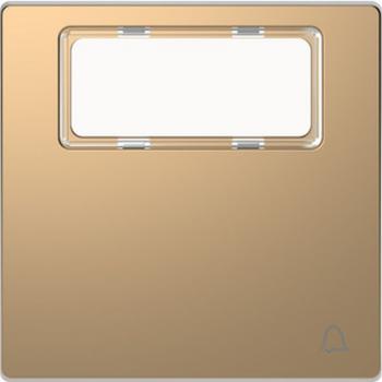 Merten Wippe mit Schriftf. und Kennzeichnung Klingel, Champagnermetallic, System Design MEG3365-6051