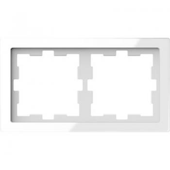 Merten D-Life Glas Rahmen, 2fach, Kristallwei§ MEG4020-6520