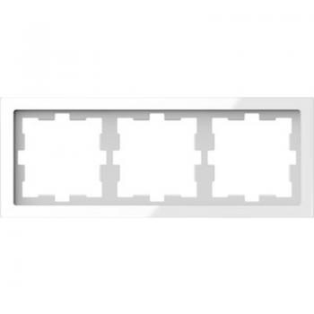 Merten D-Life Glas Rahmen, 3fach, Kristallwei§ MEG4030-6520