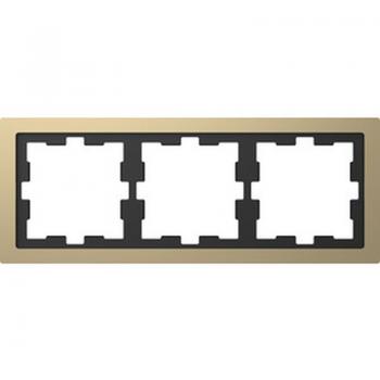 Merten D-Life Metall Rahmen, 3fach, Champagnermetallic MEG4030-6551