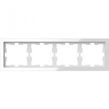 Merten D-Life Glas Rahmen, 4fach, Kristallwei§ MEG4040-6520