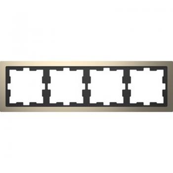 Merten D-Life Metall Rahmen, 4fach, Nickelmetallic MEG4040-6550