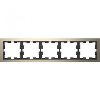 Merten D-Life Metall Rahmen, 5fach, Nickelmetallic MEG4050-6550