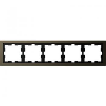 Merten D-Life Metall Rahmen, 5fach, Moccametallic MEG4050-6552