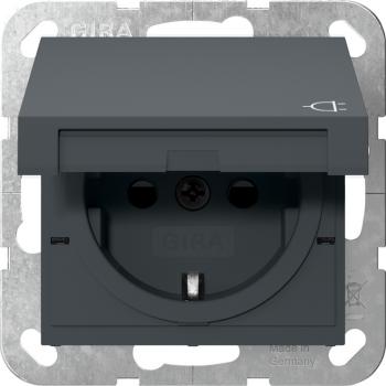 Gira SCHUKO KD + SH System 55 Anthrazit 441428