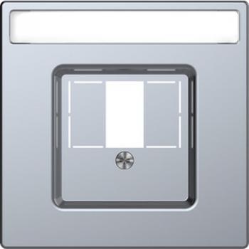 Merten Zentralplatte mit rechteckigem Ausschnitt u. Schriftf., Edelstahl, System Design MEG4250-6036