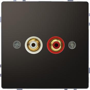 Merten Steckdose fŸr Audio Anschluss, Anthrazit, System Design MEG4350-6034