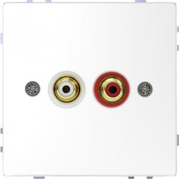 Merten Steckdose fŸr Audio Anschluss, Lotoswei§, System Design MEG4350-6035