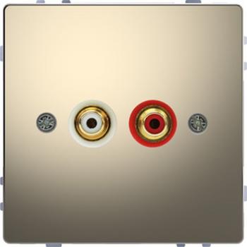 Merten Steckdose für Audio Anschluss, Nickelmetallic, System Design MEG4350-6050