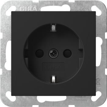 Gira SCHUKO STK SH System 55 Schwarz m 4453005