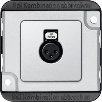 Merten Audio-Steckbuchse, mattsilber, PANZER 460860