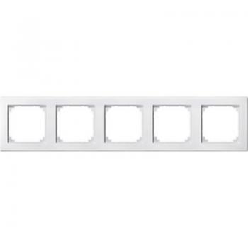 Merten M-SMART-Rahmen, 5fach, polarweiß 462519