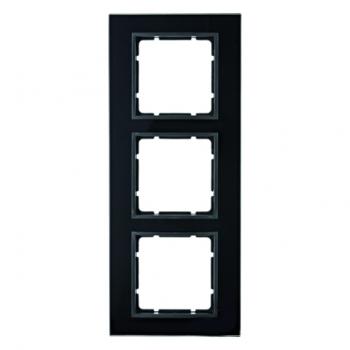 Berker B.7 Glasrahmen 3-Fach schwarz 10136616