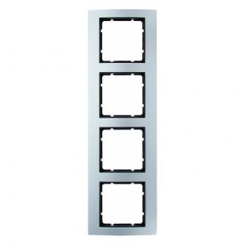 Berker B.3 Rahmen 4-Fach Alu/anthrazit 10143004