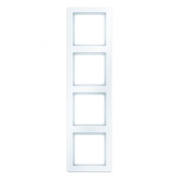 Berker Q.1 Rahmen 4-Fach polarweiß, samt 10146089