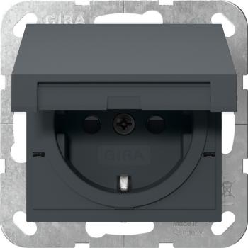 Gira SCHUKO KD + SH SRK System 55 Anthrazit 475428