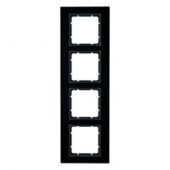 Berker B.7 Glasrahmen 4-Fach schwarz 10146616