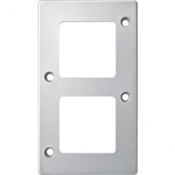 Merten Rahmen, 2fach, mattsilber, PANZER 480260