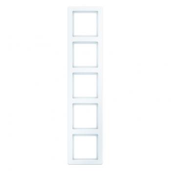 Berker Q.1 Rahmen 5-Fach polarweiß, samt 10156089