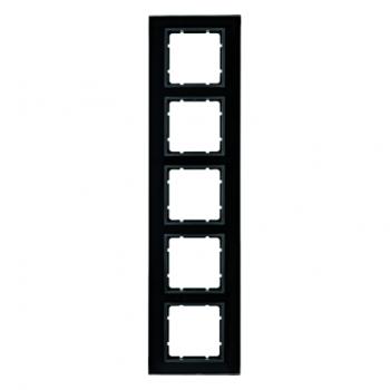 Berker B.7 Glasrahmen 5-Fach schwarz 10156616