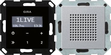 Gira Unterputz Radio RDS System 55 Farbe Alu 228026