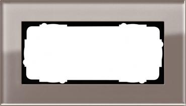 Gira Esprit Abdeckrahmen 2fach ohne Mittelsteg Glas Umbra 1002122