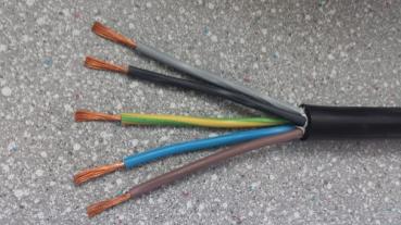 Gummikabel H07RN-F 5x2,5 qmm  (Preis pro meter Lieferung erfolgt in einer L_nge)