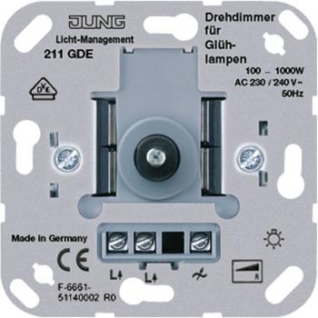 Jung Drehdimmer mit Druck-Wechselschalter 211GDE