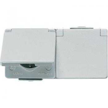 Jung WG 600 IP44 Steckdose 2fach waagerecht 622WW