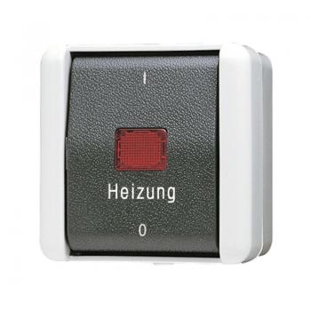 Jung WG 800 IP44 Heizung-Notschalter Aus 2-pol. 802HW