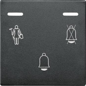 Merten Klingeltaster mit LED-Anzeigen, anthrazit, System M 587614