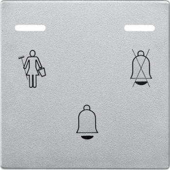 Merten Klingeltaster mit LED-Anzeigen, aluminium, System M 587660