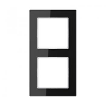 Jung A500 creation Rahmen 2fach Glas Schwarz AC582GLSW