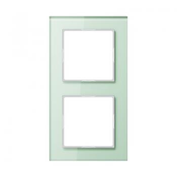 Jung A500 creation Rahmen 2fach Glas Weißmatt AC582GLWMT
