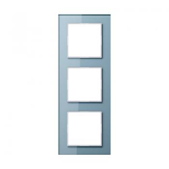 Jung A500 creation Rahmen 3fach Glas Blaugrau AC583GLBLGR