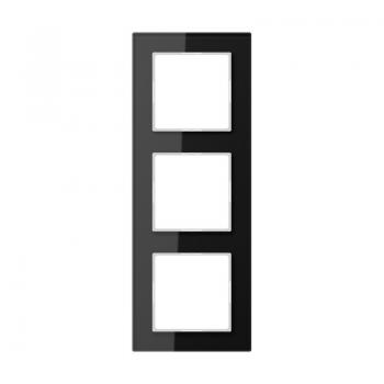 Jung A500 creation Rahmen 3fach Glas Schwarz AC583GLSW